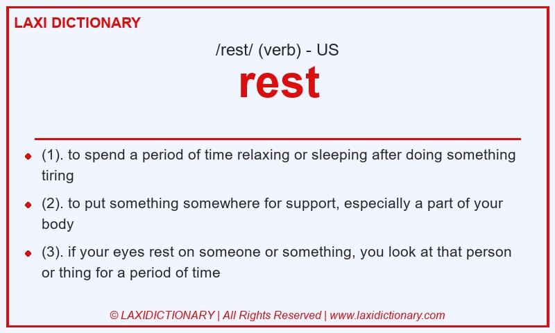 Definition rest in American English