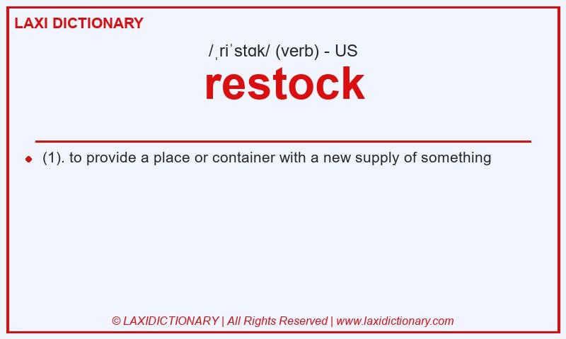 Definition restock in American English