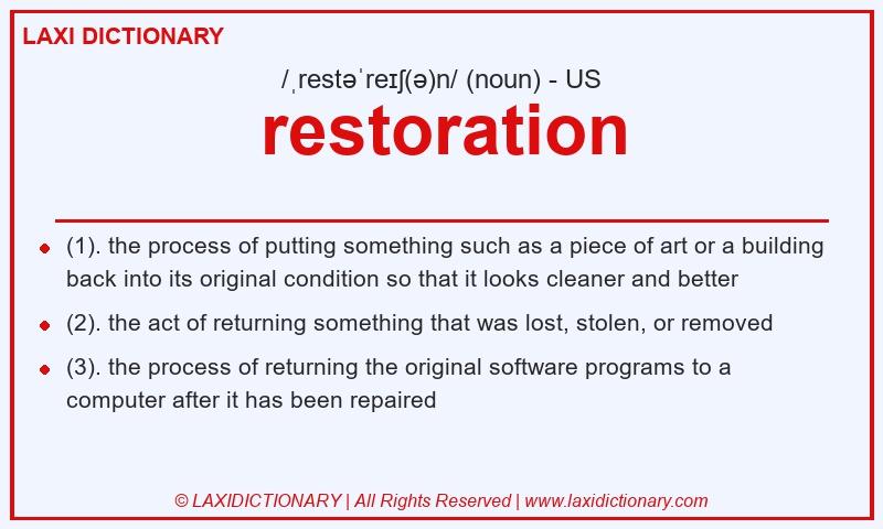 Definition restoration in American English