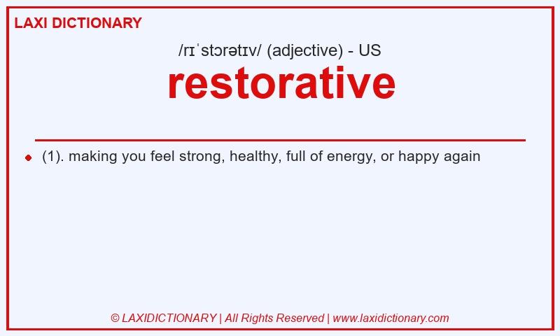 Definition restorative in American English