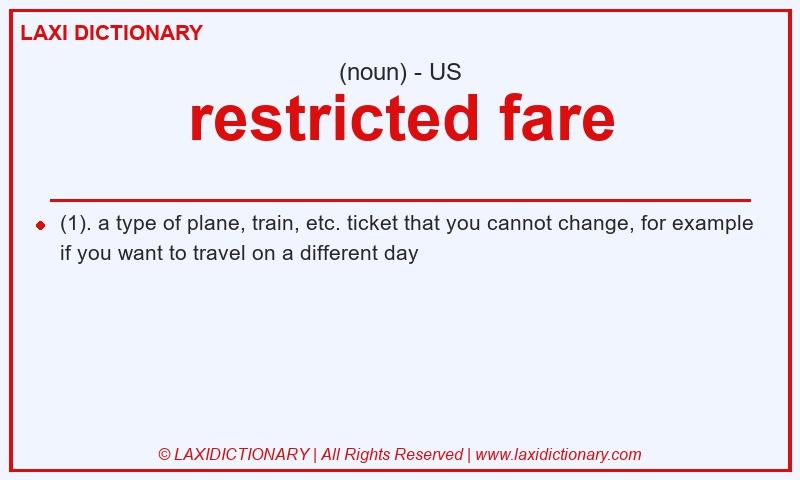 Definition restricted fare in American English