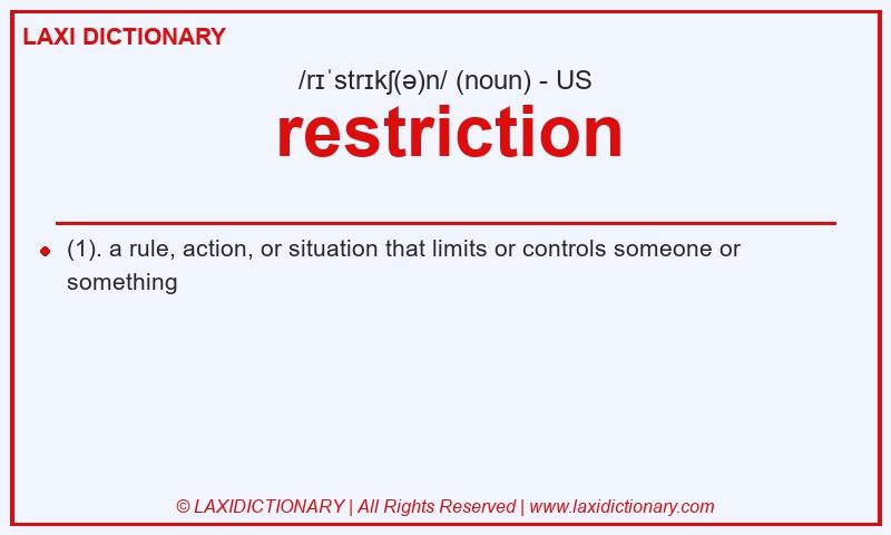 Definition restriction in American English