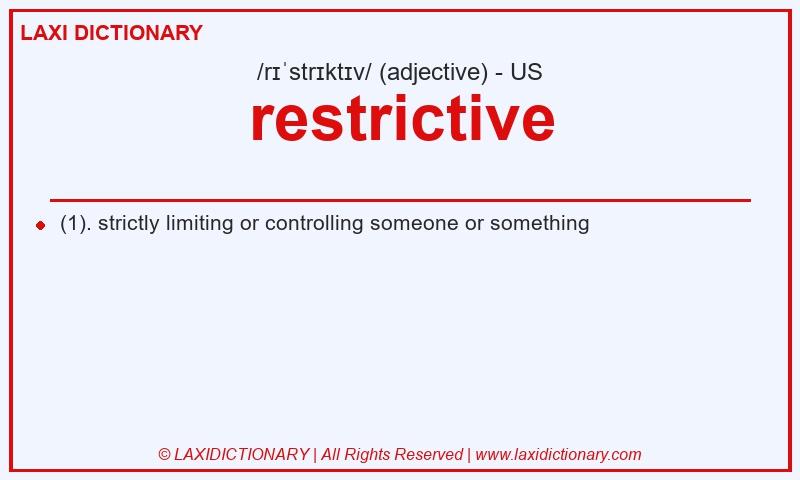 Definition restrictive in American English