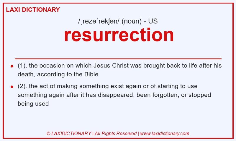 Definition resurrection in American English