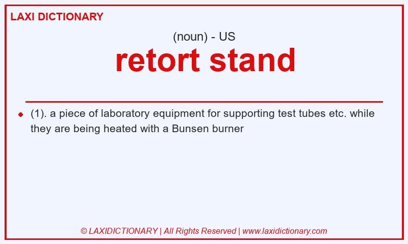 Definition retort stand in American English