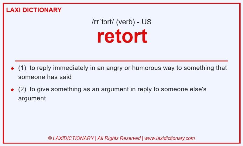 Definition retort in American English