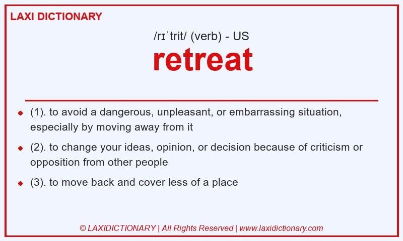 Definition retreat in American English