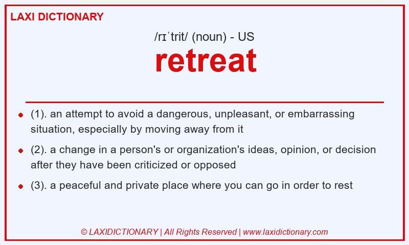 Definition retreat in American English