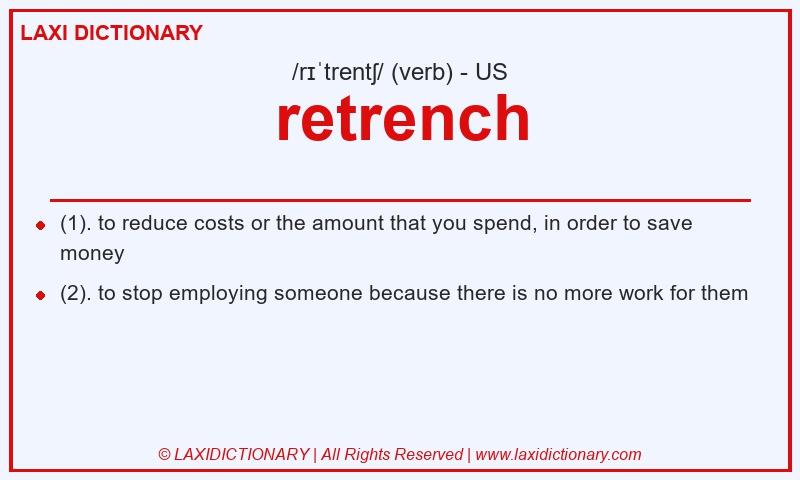 Definition retrench in American English
