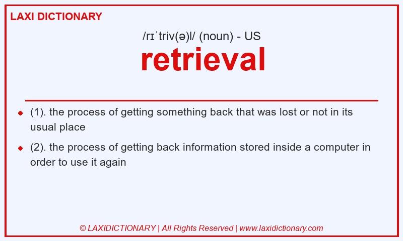 Definition retrieval in American English