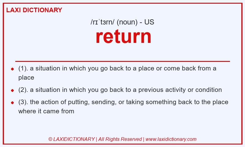 Definition return in American English