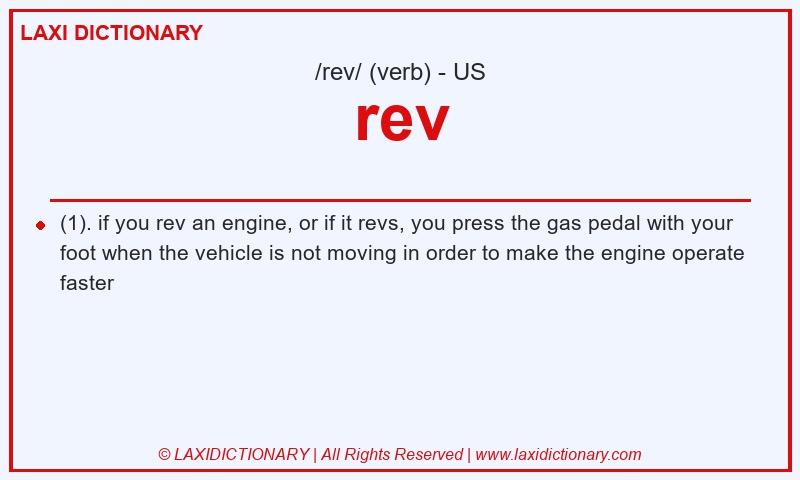 Definition rev in American English