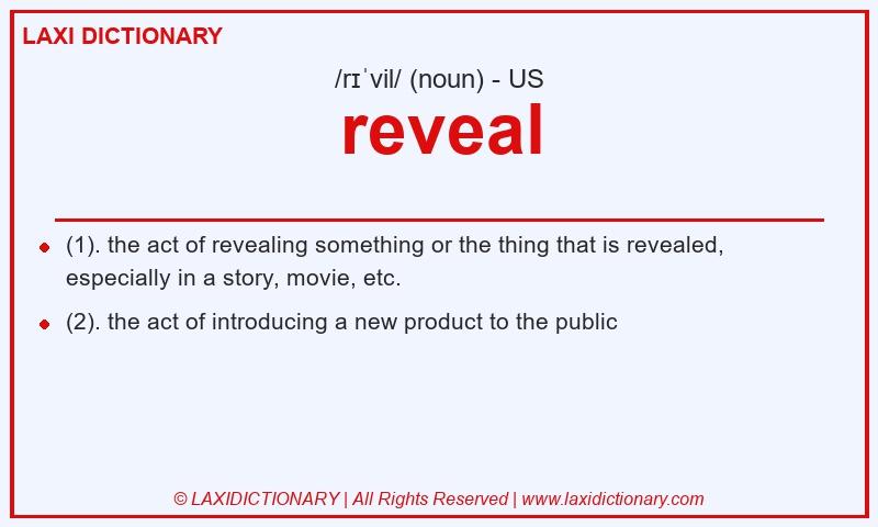 Definition reveal in American English