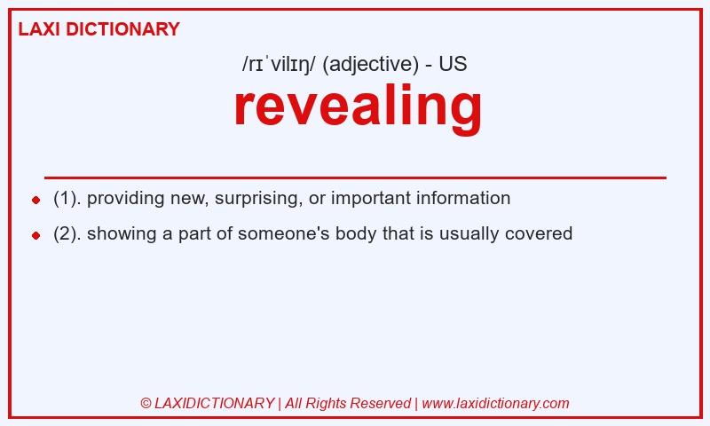 Definition revealing in American English