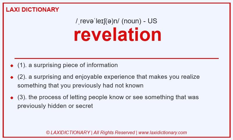 Definition revelation in American English