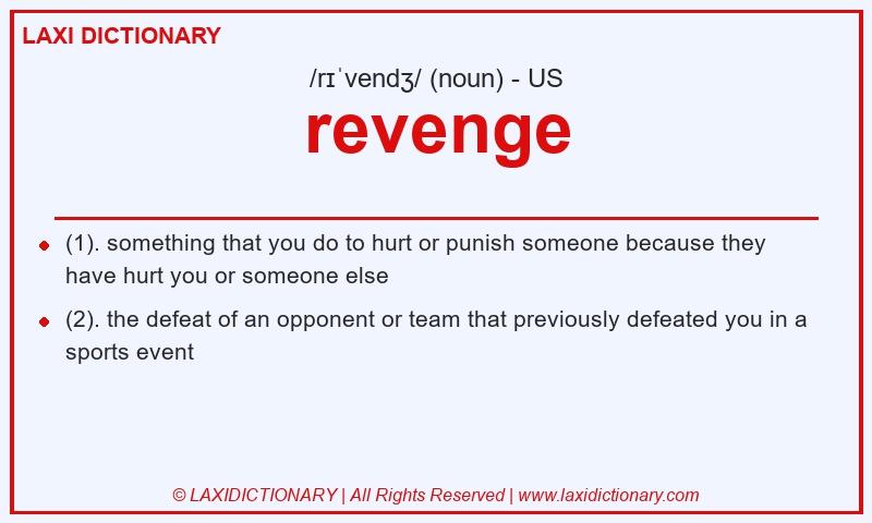 Definition revenge in American English