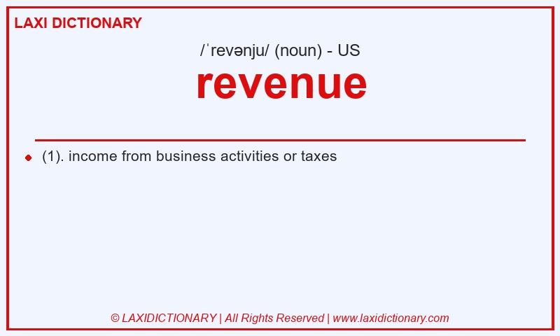 Definition revenue in American English
