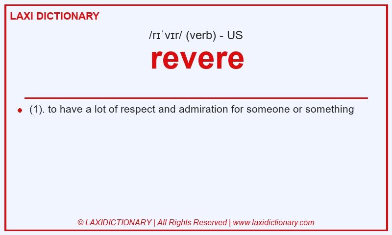 Definition revere in American English
