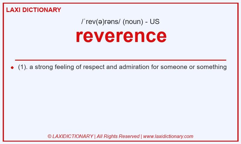 Definition reverence in American English