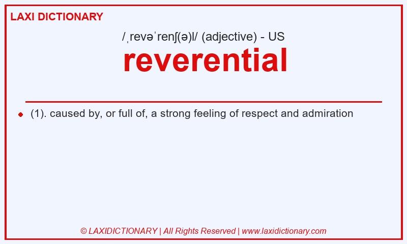 Definition reverential in American English