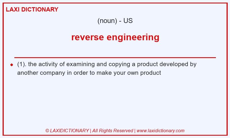 Definition reverse engineering in American English