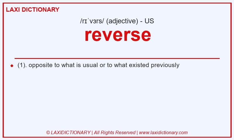 Definition reverse in American English