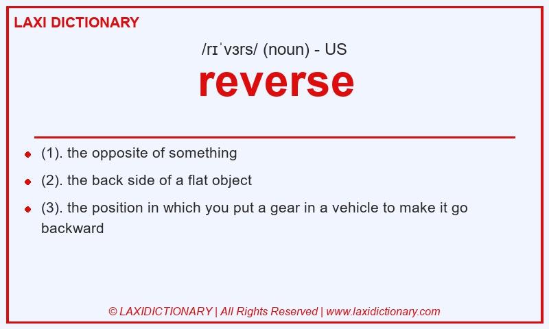 Definition reverse in American English