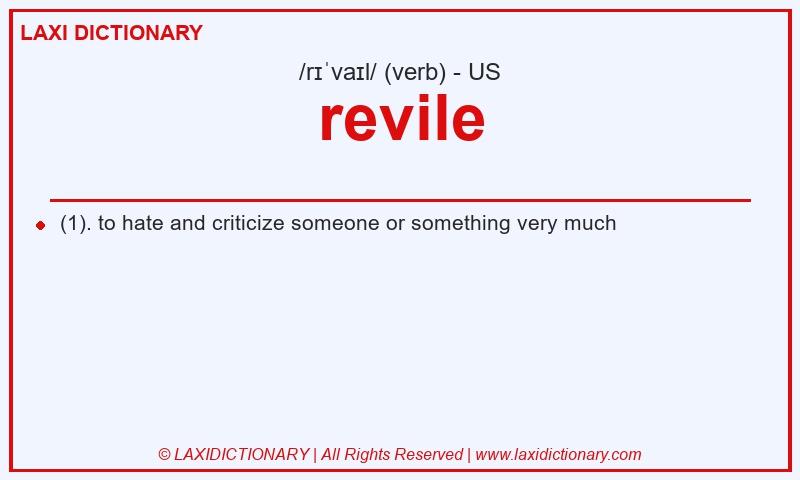 Definition revile in American English