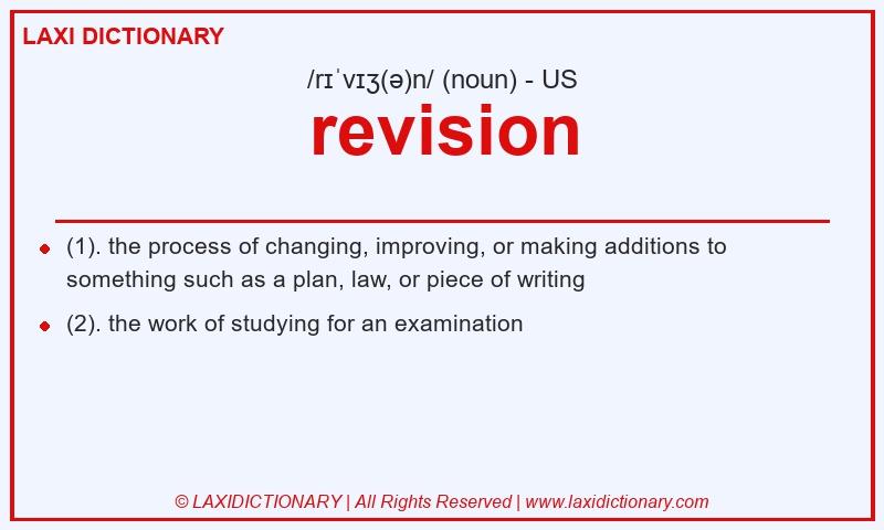 Definition revision in American English