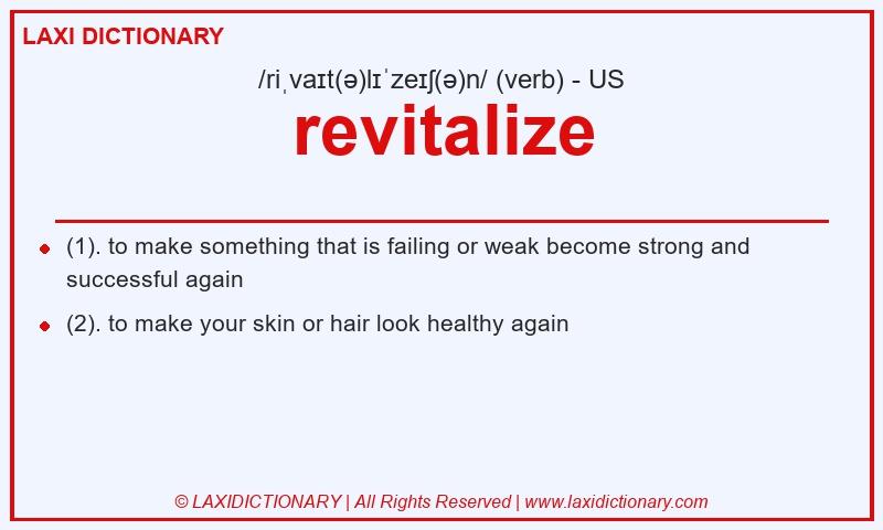 Definition revitalize in American English