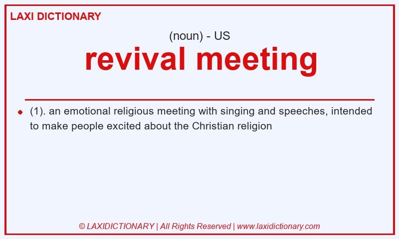 Definition revival meeting in American English