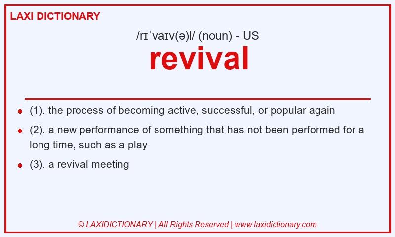 Definition revival in American English