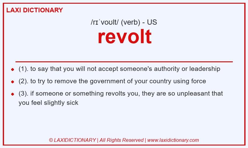 Definition revolt in American English