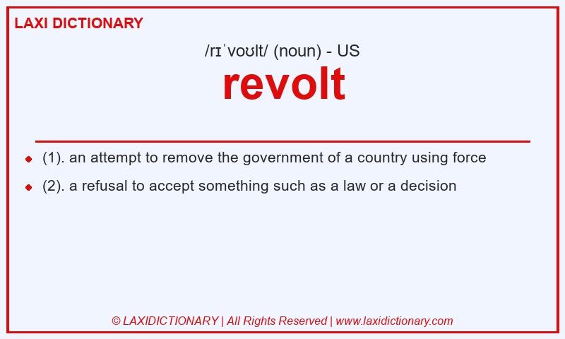 Definition revolt in American English