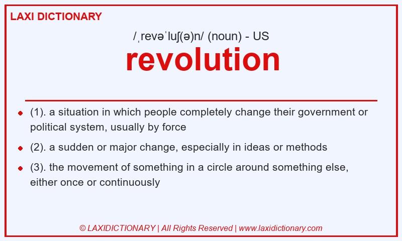Definition revolution in American English