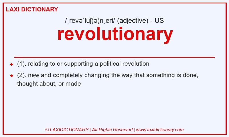 Definition revolutionary in American English