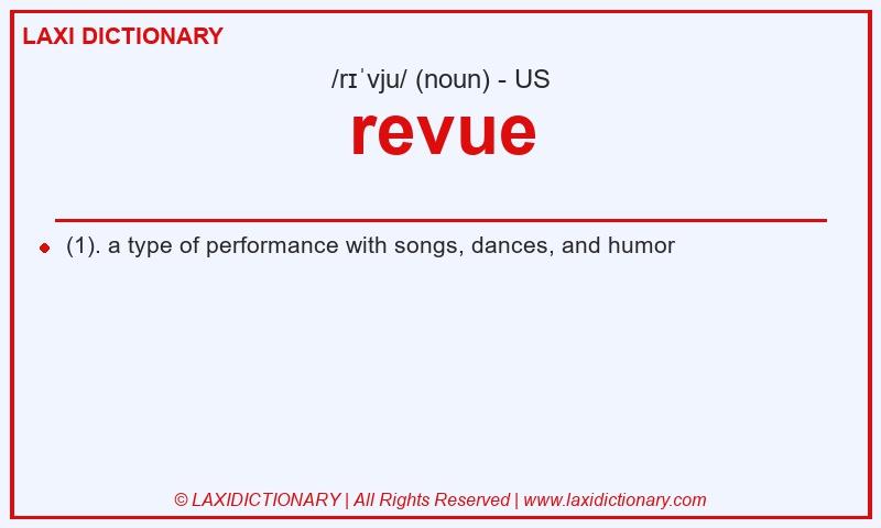 Definition revue in American English