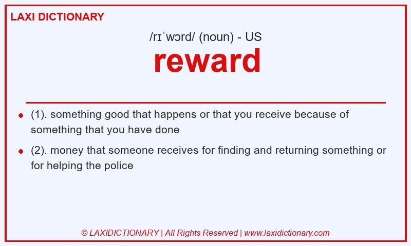 Definition reward in American English