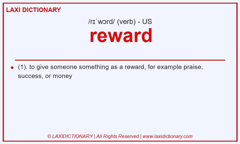 Definition reward in American English