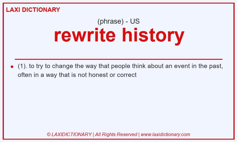 Definition rewrite history in American English