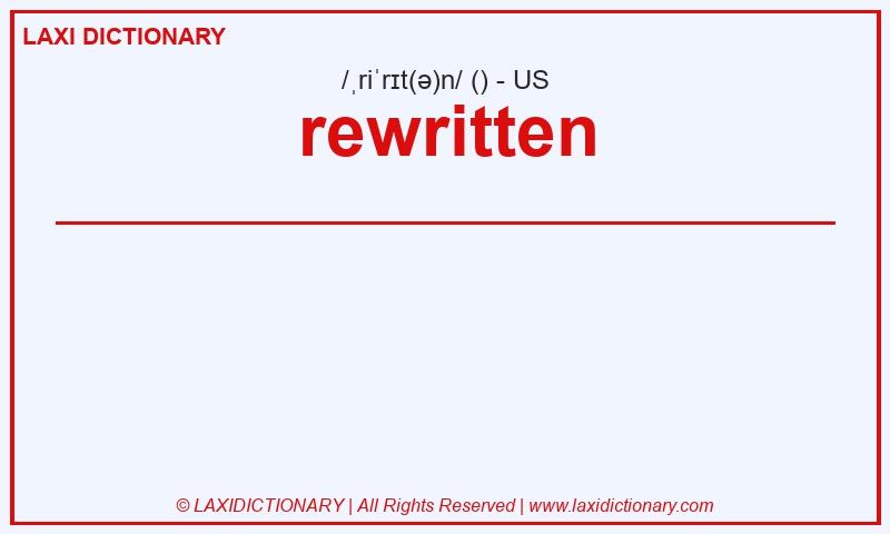 Definition rewritten in American English