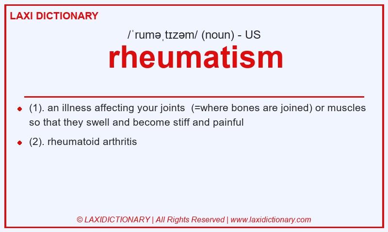 Definition rheumatism in American English