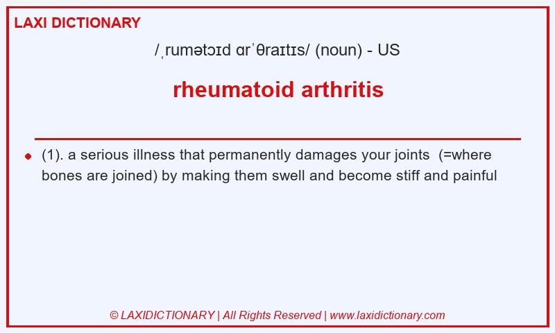 Definition rheumatoid arthritis in American English