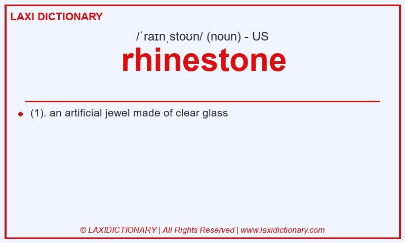 Definition rhinestone in American English