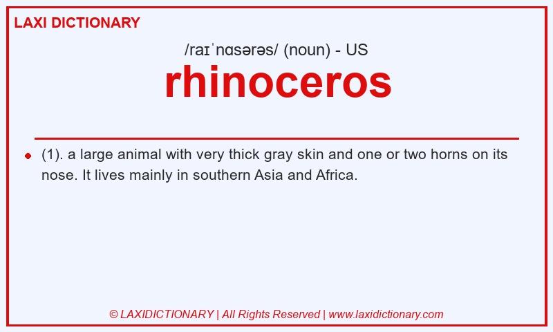 Definition rhinoceros in American English