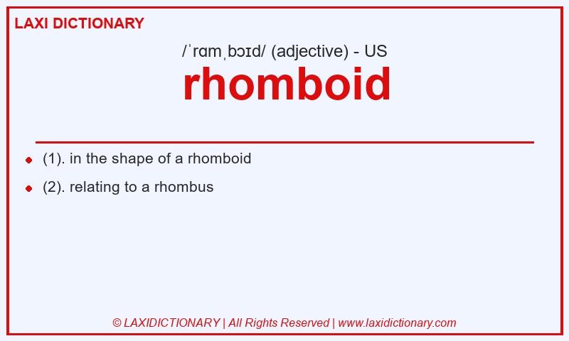 Definition rhomboid in American English