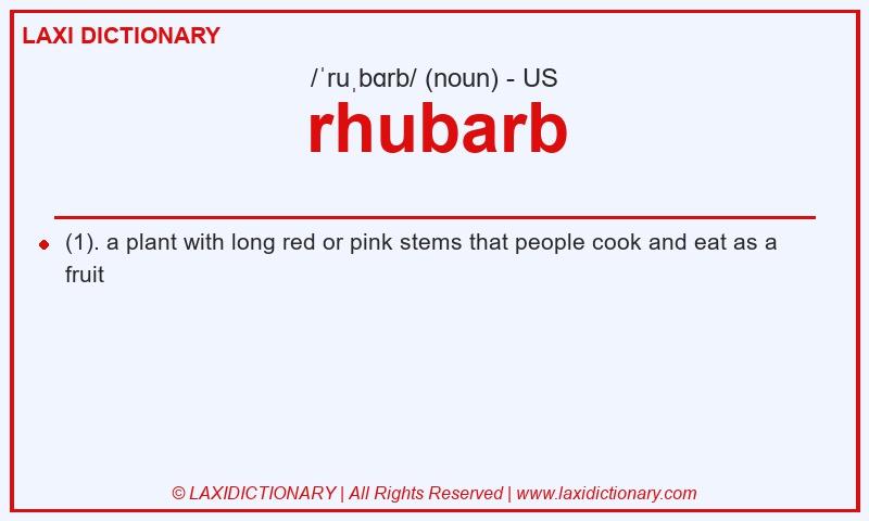 Definition rhubarb in American English