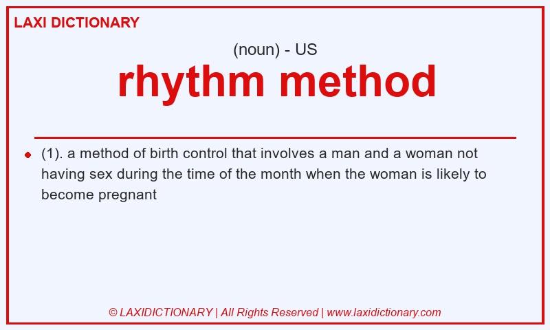 Definition rhythm method in American English