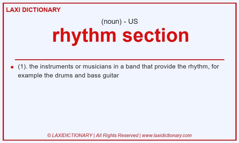 Definition rhythm section in American English