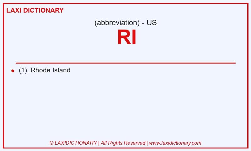 Definition RI in American English